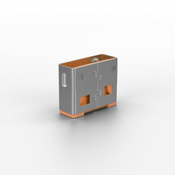 Lindy USB Port Blocker (without key) - Pack of 10, Orange